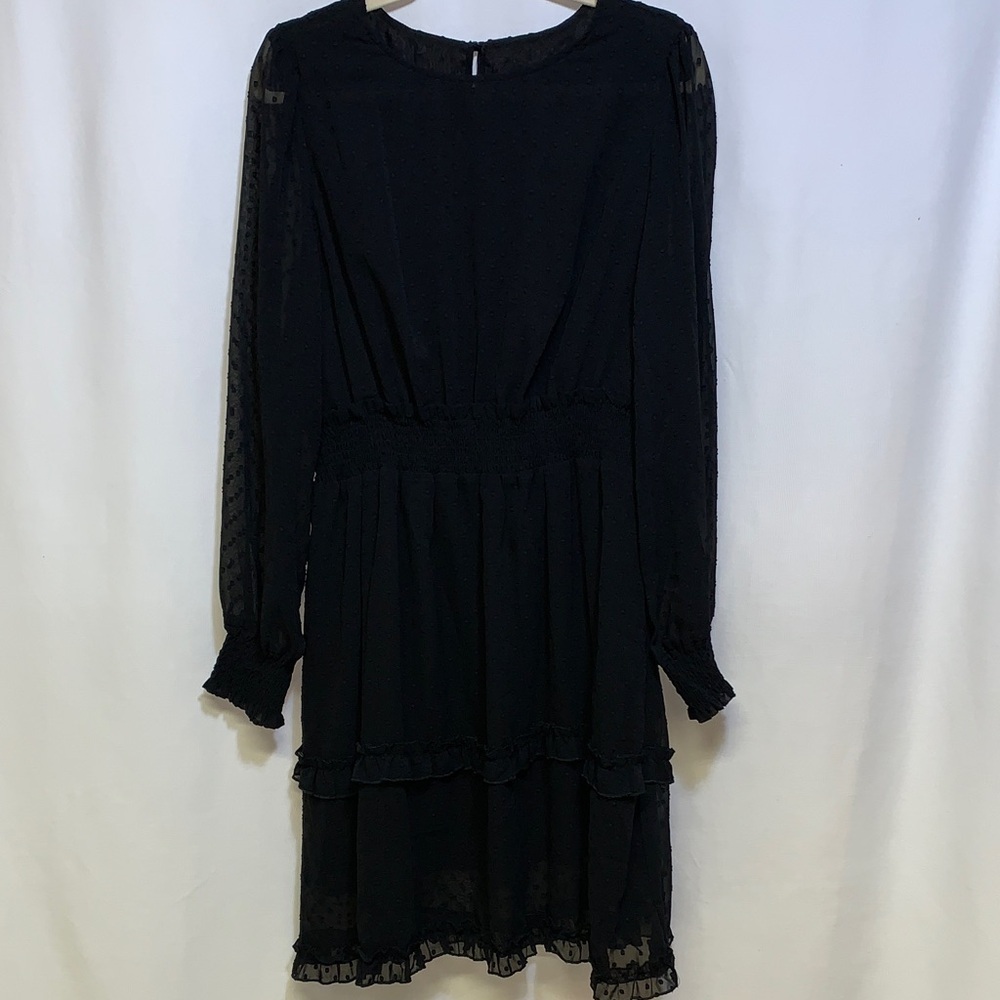 Elegant Black Long Sleeve Dress